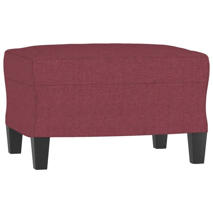 Fotoliu canapea cu taburet, roșu vin, 60 cm, material textil - WALTI WALTI