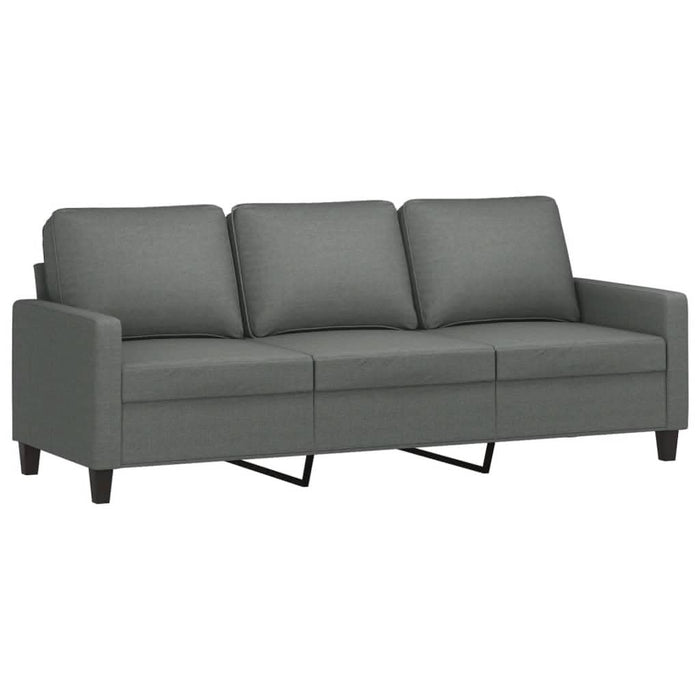 Canapea cu 3 locuri și taburet, gri închis, 180 cm, textil - WALTI WALTI