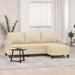 Canapea cu 3 locuri cu taburet, crem, 180 cm, material textil - WALTI WALTI