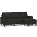 Canapea cu 3 locuri cu taburet, negru, 180 cm, material textil - WALTI WALTI