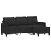 Canapea cu 3 locuri cu taburet, negru, 180 cm, material textil - WALTI WALTI