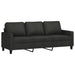 Canapea cu 3 locuri cu taburet, negru, 180 cm, material textil - WALTI WALTI