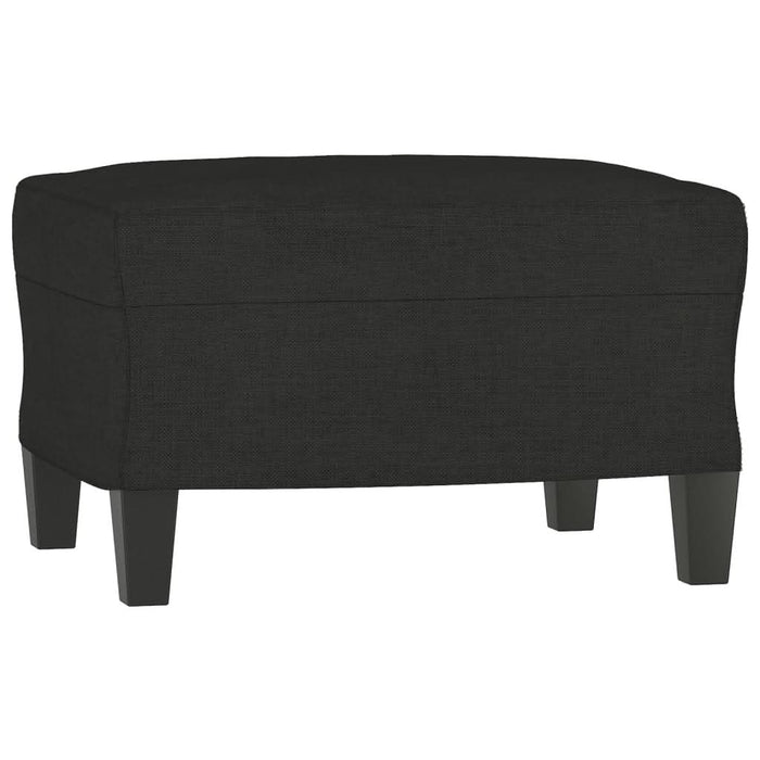 Canapea cu 3 locuri cu taburet, negru, 180 cm, material textil - WALTI WALTI