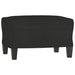 Canapea cu 3 locuri cu taburet, negru, 180 cm, material textil - WALTI WALTI
