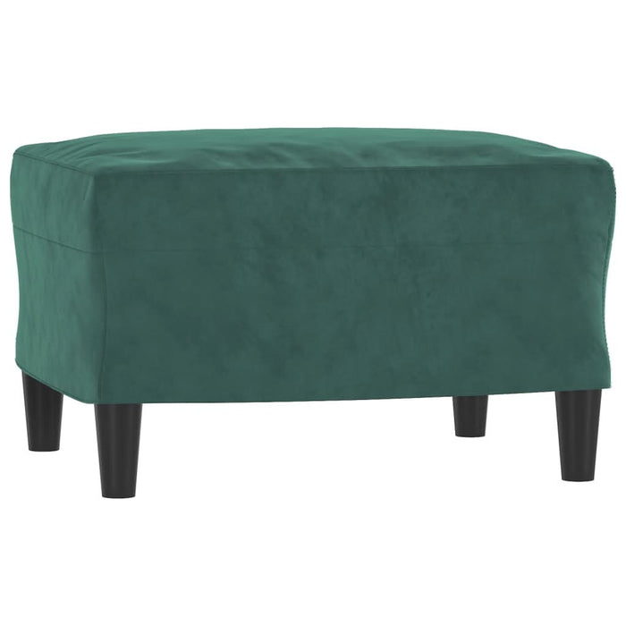 Fotoliu canapea cu taburet, verde închis, 60 cm, catifea - WALTI WALTI