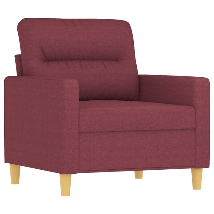 Fotoliu canapea cu taburet, roșu vin, 60 cm, material textil - WALTI WALTI