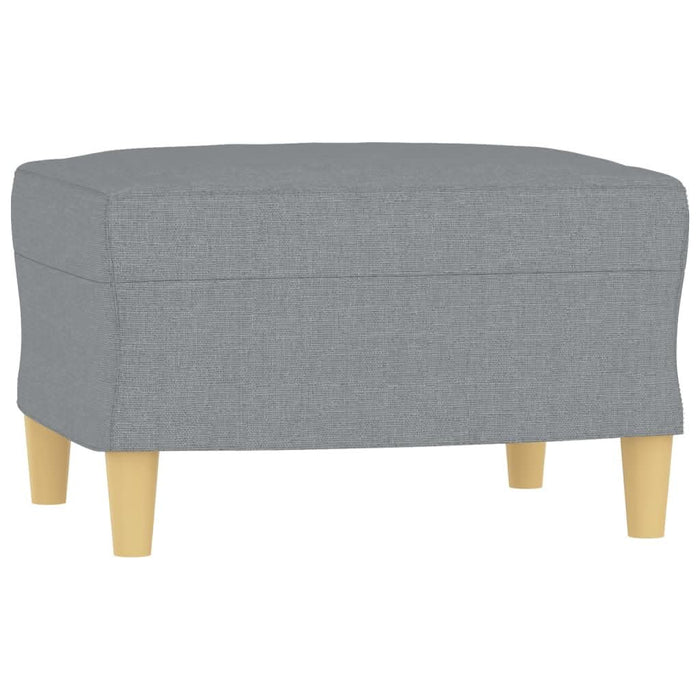 Canapea cu 3 locuri și taburet, gri deschis, 180 cm, textil - WALTI WALTI