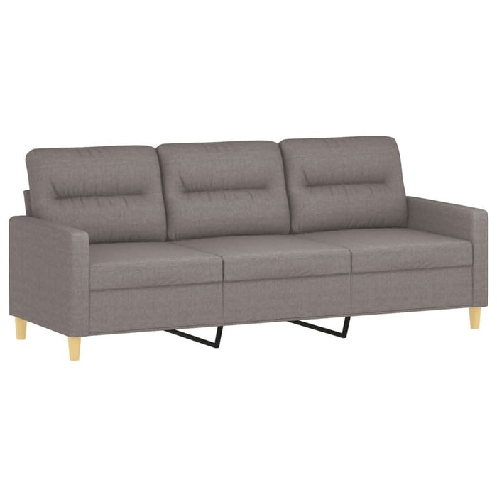 Canapea cu 3 locuri și taburet, taupe, 180 cm, material textil - WALTI WALTI
