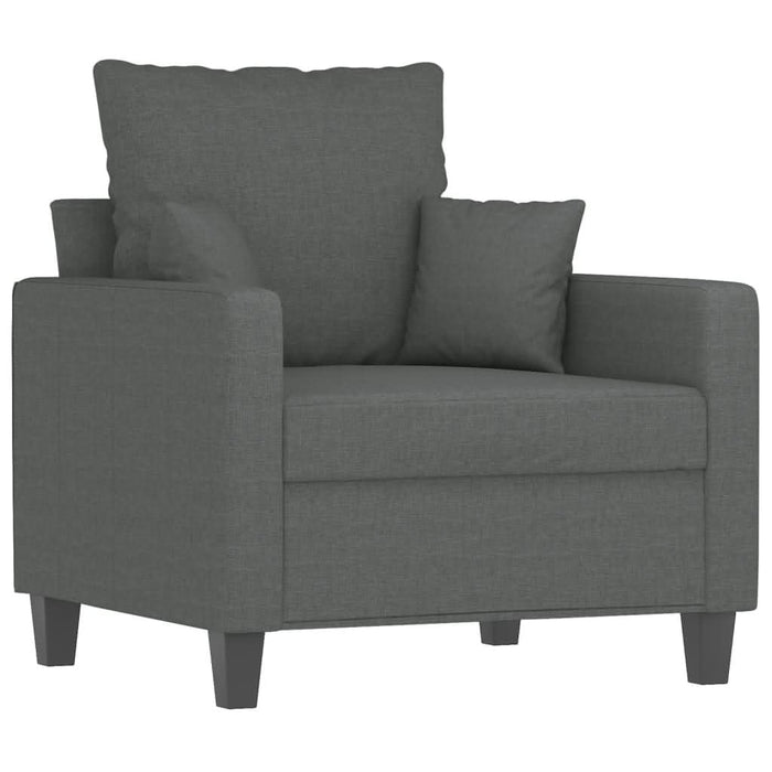 Fotoliu canapea cu taburet, gri închis, 60 cm, textil - WALTI WALTI
