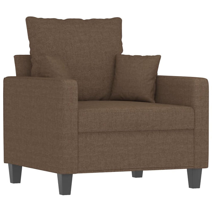 Fotoliu canapea cu taburet, maro, 60 cm, material textil - WALTI WALTI