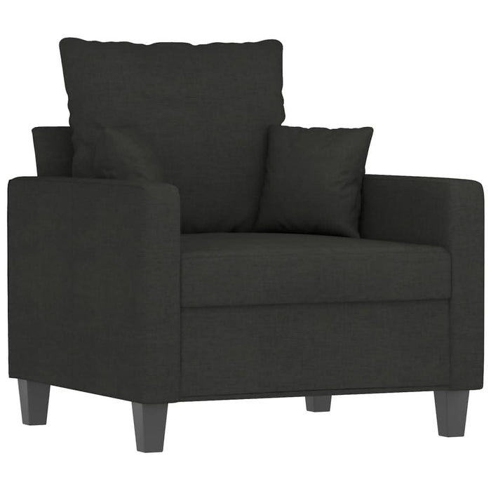 Fotoliu canapea cu taburet, negru, 60 cm, material textil - WALTI WALTI