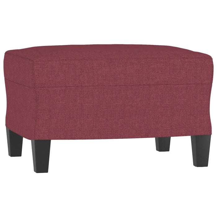 Fotoliu canapea cu taburet, roșu vin, 60 cm, material textil - WALTI WALTI