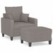 Fotoliu canapea cu taburet, taupe, 60 cm, material textil - WALTI WALTI