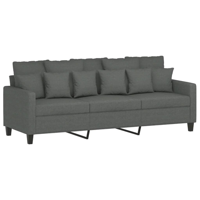 Canapea cu 3 locuri și taburet, gri închis, 180 cm, textil - WALTI WALTI