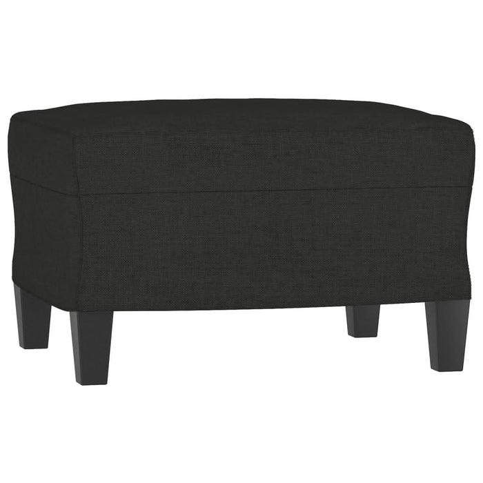 Canapea cu 3 locuri cu taburet, negru, 180 cm, material textil - WALTI WALTI