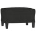 Canapea cu 3 locuri cu taburet, negru, 180 cm, material textil - WALTI WALTI