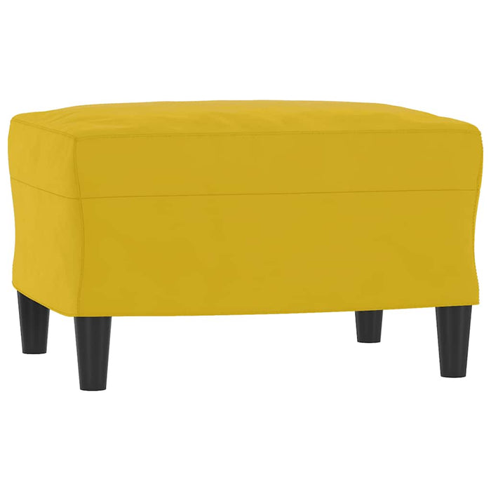 Fotoliu canapea cu taburet, galben, 60 cm, catifea - WALTI WALTI
