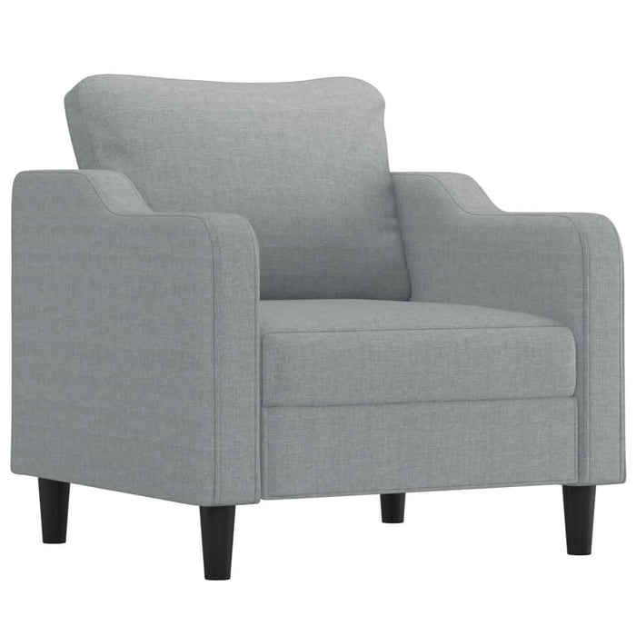 Fotoliu canapea cu taburet, gri deschis, 60 cm, textil - WALTI WALTI