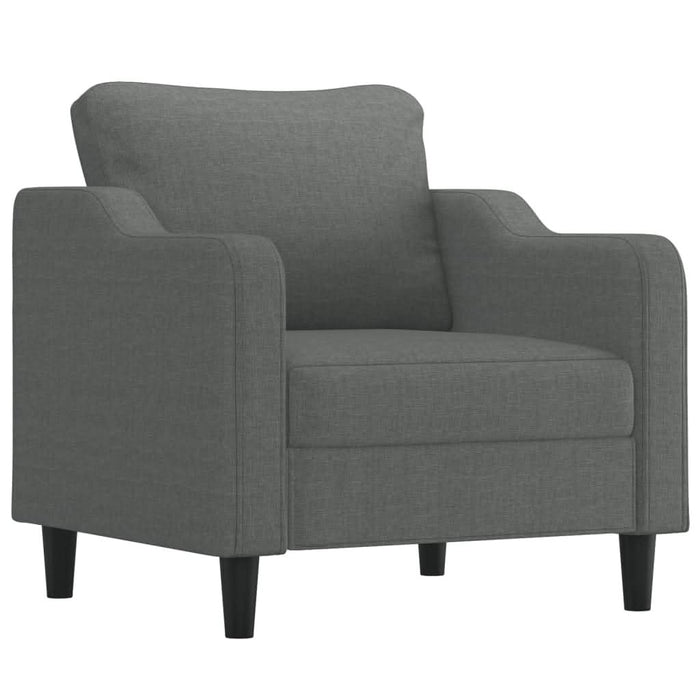 Fotoliu canapea cu taburet, gri închis, 60 cm, textil - WALTI WALTI