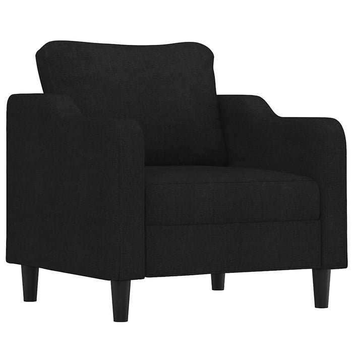 Fotoliu canapea cu taburet, negru, 60 cm, material textil - WALTI WALTI