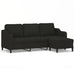 Canapea cu 3 locuri cu taburet, negru, 180 cm, material textil - WALTI WALTI