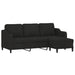 Canapea cu 3 locuri cu taburet, negru, 180 cm, material textil - WALTI WALTI