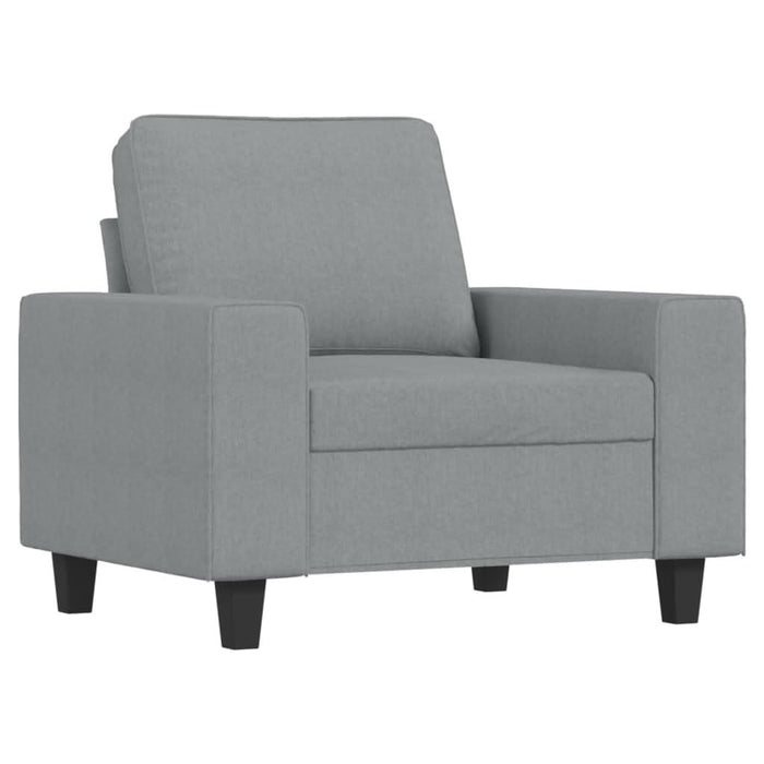 Fotoliu canapea cu taburet, gri deschis, 60 cm, textil - WALTI WALTI
