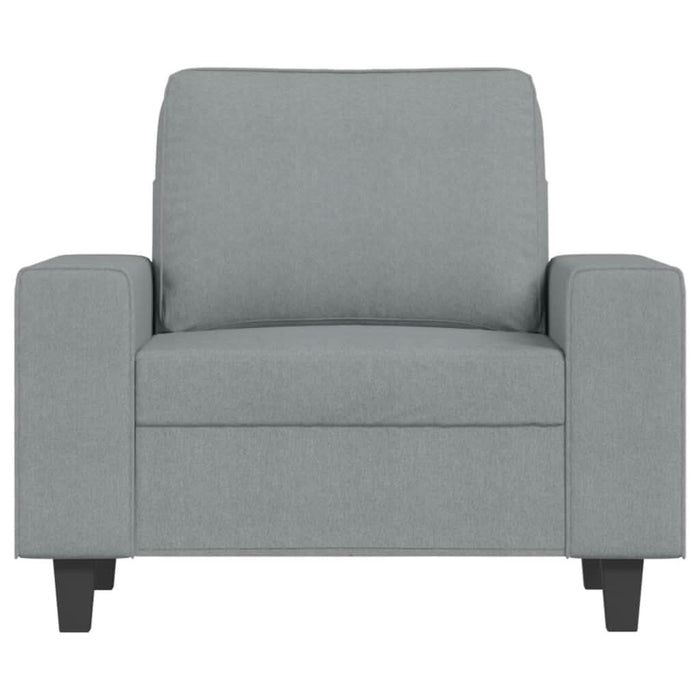 Fotoliu canapea cu taburet, gri deschis, 60 cm, textil - WALTI WALTI