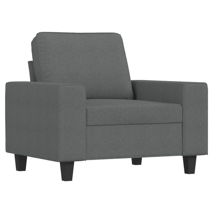 Fotoliu canapea cu taburet, gri închis, 60 cm, textil - WALTI WALTI