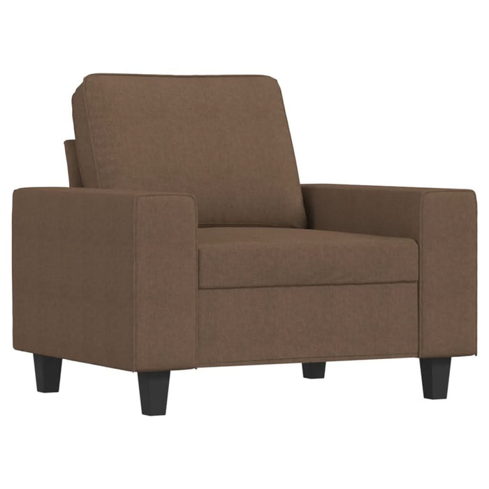 Fotoliu canapea cu taburet, maro, 60 cm, material textil - WALTI WALTI