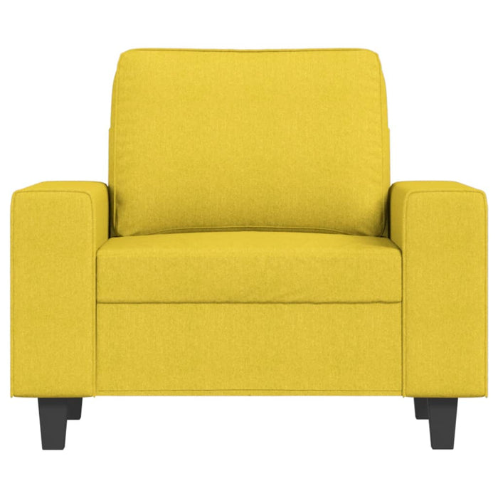 Fotoliu canapea cu taburet, galben deschis, 60 cm, textil - WALTI WALTI