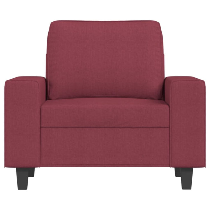Fotoliu canapea cu taburet, roșu vin, 60 cm, material textil - WALTI WALTI