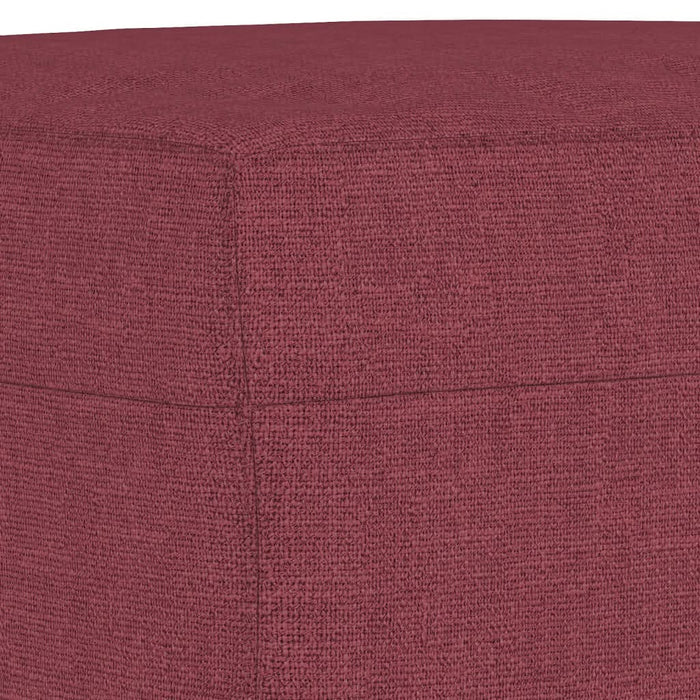 Fotoliu canapea cu taburet, roșu vin, 60 cm, material textil - WALTI WALTI