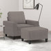 Fotoliu canapea cu taburet, taupe, 60 cm, material textil - WALTI WALTI