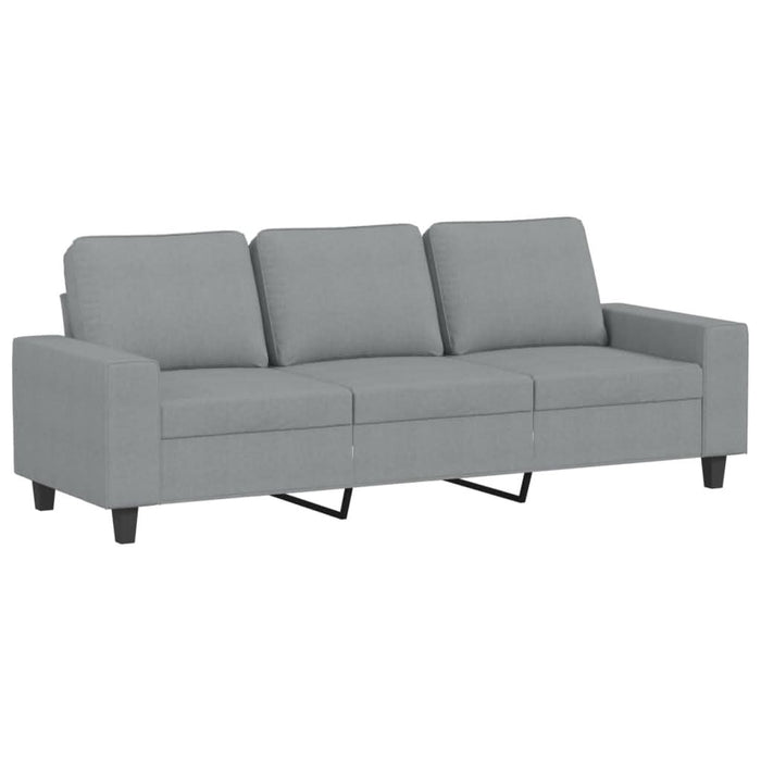 Canapea cu 3 locuri și taburet, gri deschis, 180 cm, textil - WALTI WALTI