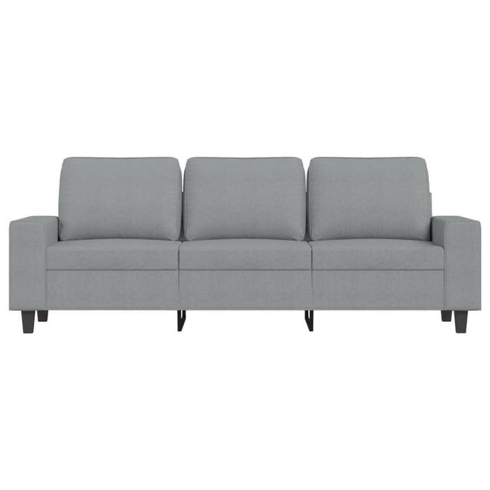 Canapea cu 3 locuri și taburet, gri deschis, 180 cm, textil - WALTI WALTI