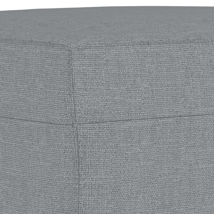 Canapea cu 3 locuri și taburet, gri deschis, 180 cm, textil - WALTI WALTI