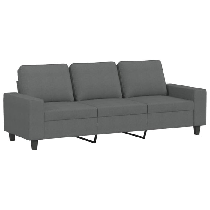 Canapea cu 3 locuri și taburet, gri închis, 180 cm, textil - WALTI WALTI