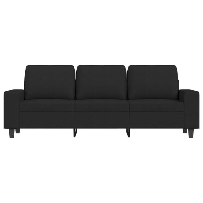 Canapea cu 3 locuri cu taburet, negru, 180 cm, material textil - WALTI WALTI