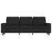 Canapea cu 3 locuri cu taburet, negru, 180 cm, material textil - WALTI WALTI