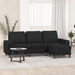 Canapea cu 3 locuri cu taburet, negru, 180 cm, material textil - WALTI WALTI