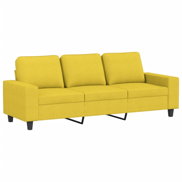 Canapea cu 3 locuri și taburet, galben deschis, 180 cm, textil - WALTI WALTI