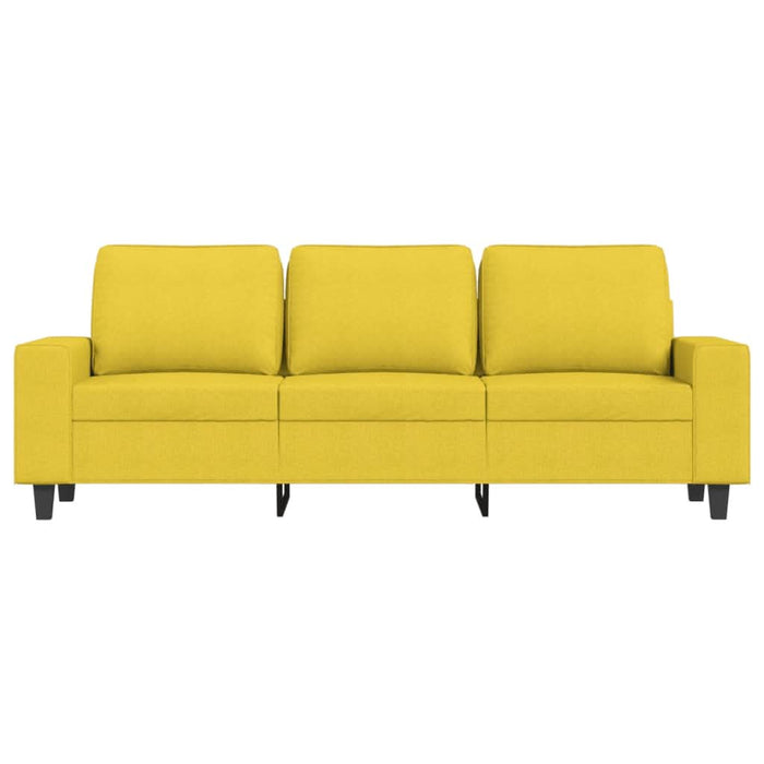 Canapea cu 3 locuri și taburet, galben deschis, 180 cm, textil - WALTI WALTI
