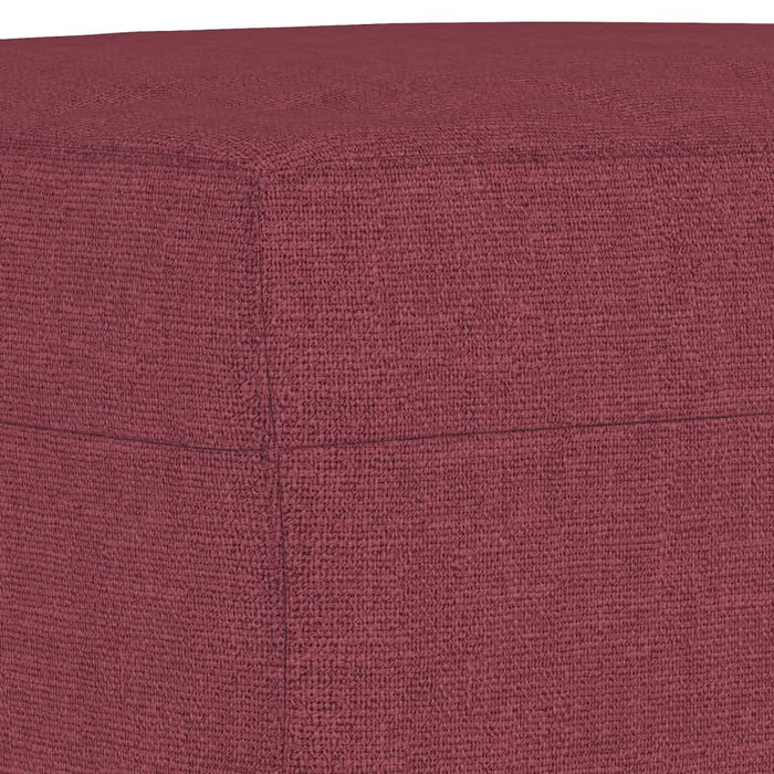 Canapea cu 3 locuri și taburet, roșu vin, 180 cm, textil - WALTI WALTI