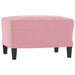 Fotoliu canapea cu taburet, roz, 60 cm, catifea - WALTI WALTI