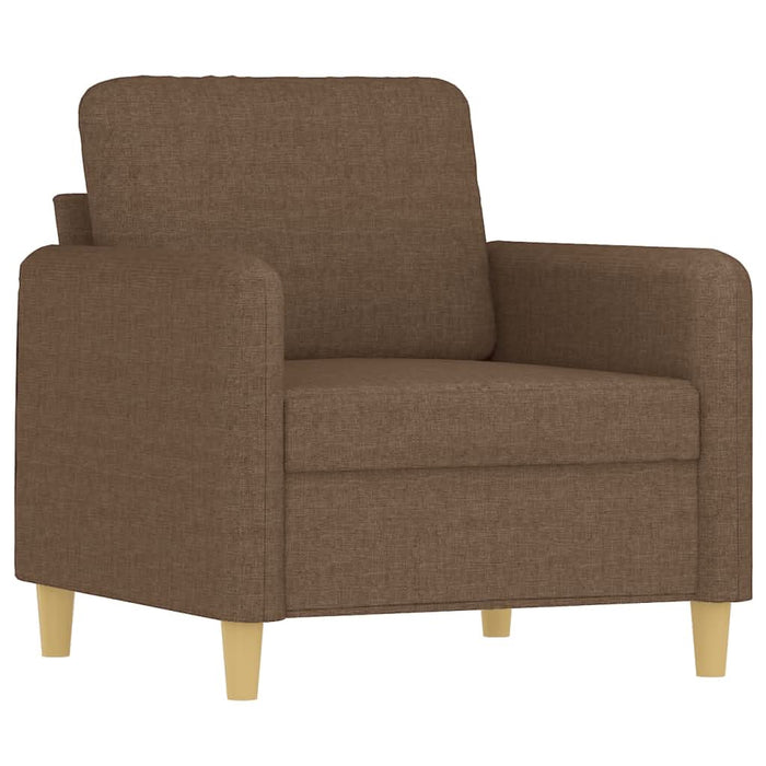 Fotoliu canapea cu taburet, maro, 60 cm, material textil - WALTI WALTI