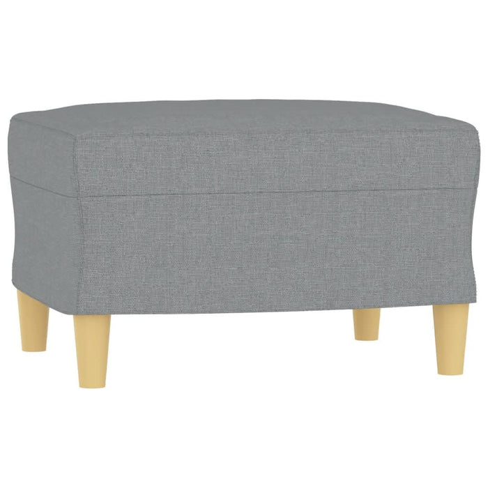 Canapea cu 3 locuri și taburet, gri deschis, 180 cm, textil - WALTI WALTI