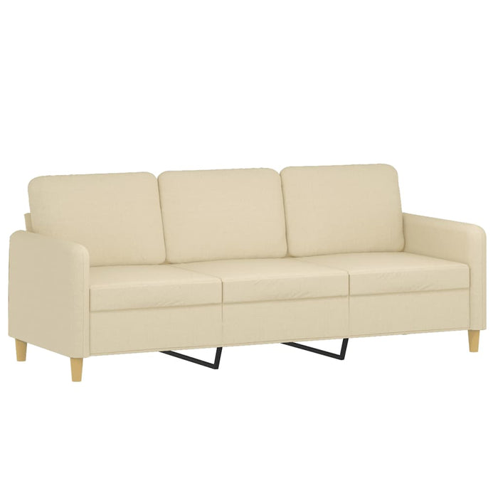 Canapea cu 3 locuri cu taburet, crem, 180 cm, material textil - WALTI WALTI