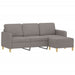 Canapea cu 3 locuri și taburet, taupe, 180 cm, material textil - WALTI WALTI
