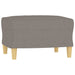 Canapea cu 3 locuri și taburet, taupe, 180 cm, material textil - WALTI WALTI